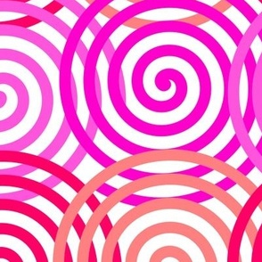 Shades of Pink Spiral Pattern  