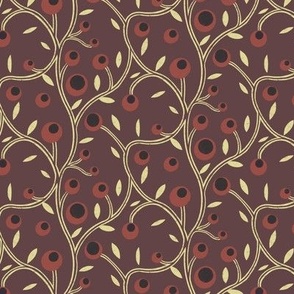 Serenity vines taupe - large scale