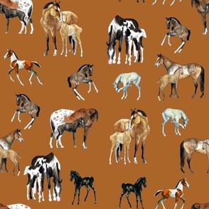 Handpainted Mares and Foals 