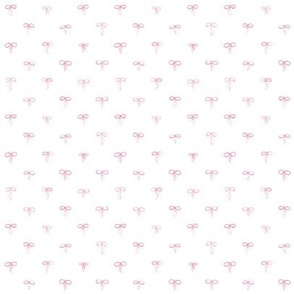 581a - mini small scale  watercolour bows in pale baby pink