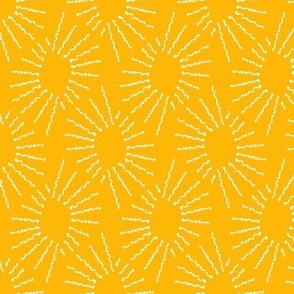 (S) Modern Boho Moroccan Celestial Sun in bold saffron mustard yellow