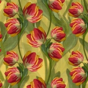 Modern Cottagecore Fashionable Flower Art Wall, Contemporary Artistic Tulip Floral, Sweet Colorful Art Happy Vibes, Elegant Floral Beauty, Bright Saffron Yellow Flowers, Ruby Red Tulips, Elegant Cottage Rustic Farmhouse Charm, Warm Bright Country Style 