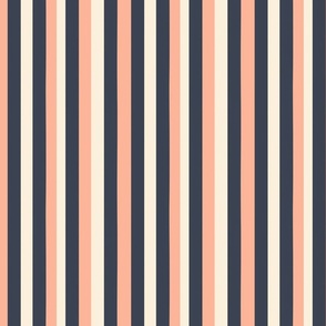 Navy and Peach Stripes