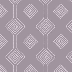 (S) Textured Boho Striped Geometric Checker in lilac purple