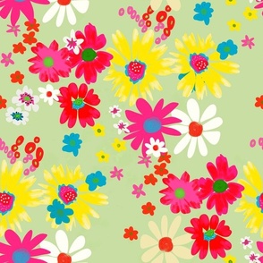 MidCentury 1960s Floral in Limead