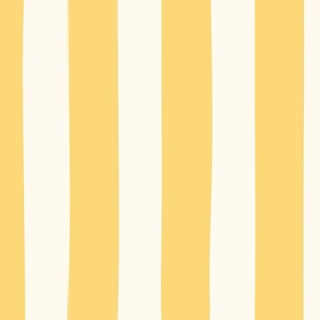 Circus Stripe, Lemon Drop Yellow and soft White