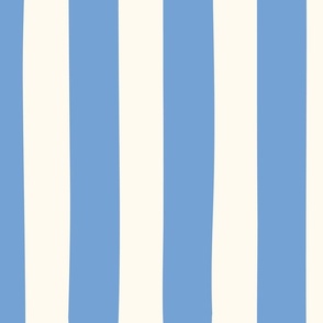 Circus Stripe Light Blue and soft White