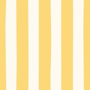 MEDIUM Circus Stripe, Lemon Drop Yellow and soft White