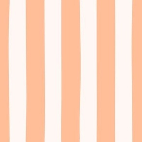 MEDIUM Circus Stripe, Peach and soft White