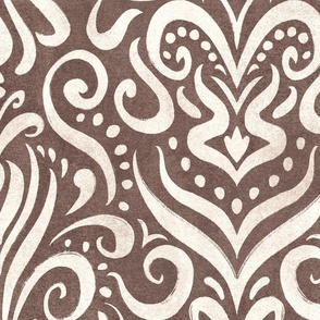 Curved Ornaments Dark Brown - Large