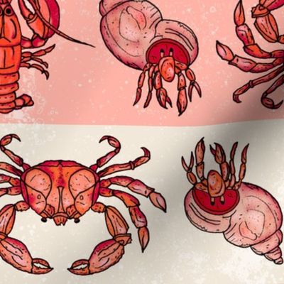 Crustaceans Pattern Pink
