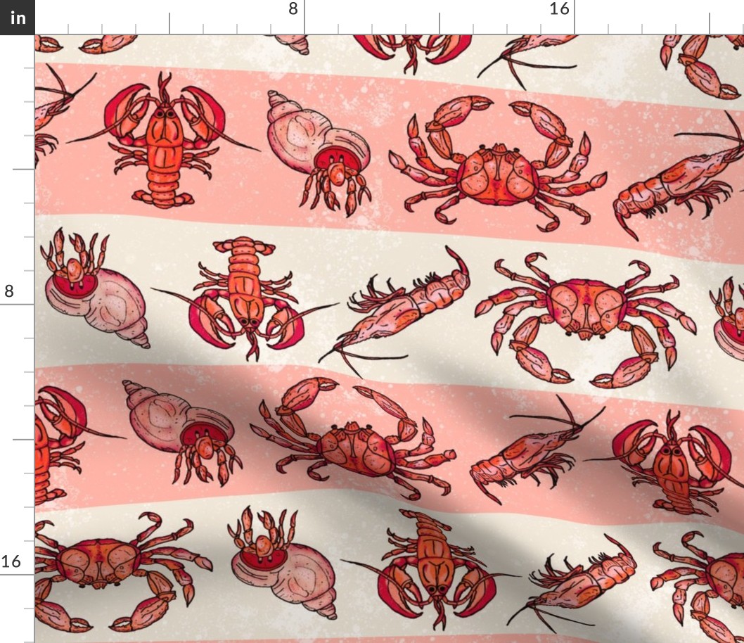 Crustaceans Pattern Pink