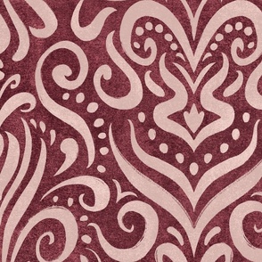 Curved Ornaments - Burgundy - Large