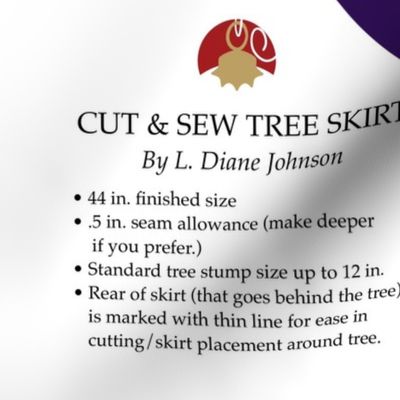 A Child is Born 44" Christmas Tree Skirt | Purple + Gold