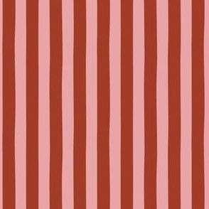 SMALL Circus Stripe, Red and Pink