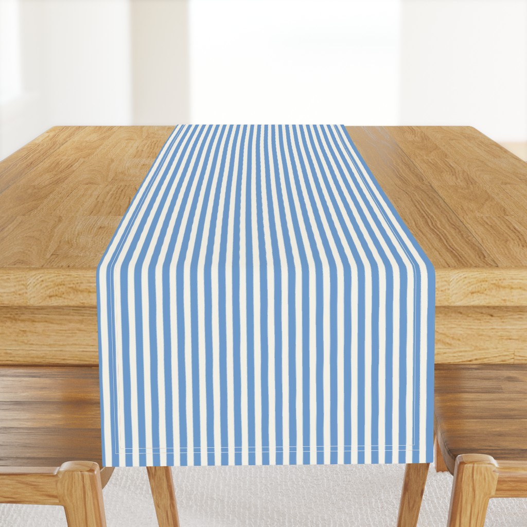 SMALL Circus Stripe Light Blue and soft White