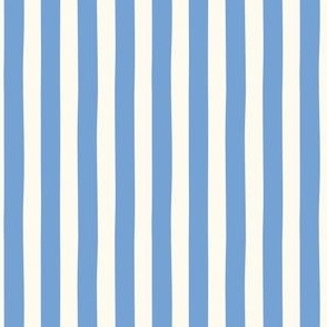 SMALL Circus Stripe Light Blue and soft White