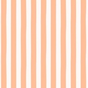 SMALL  Circus Stripe, Peach and soft White