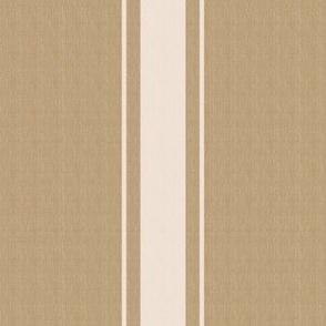 Stripes with Linen Texture Sienna Brown Beige