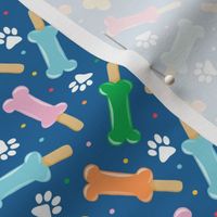 (small scale) Dog Popsicles - Pawsicles - blue - Summer Dog Bone Pops - LAD24