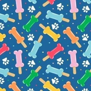 (small scale) Dog Popsicles - Pawsicles - blue - Summer Dog Bone Pops - LAD24