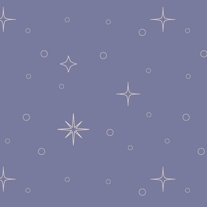 Sparkles and Stars on Purple