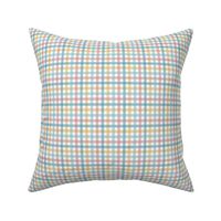 Simple Red, Teal Blue, Mint Green, Yellow Gold and White Plaid - Mini