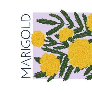 Marian Garden Tea Towels/Wallhangings - Marigold