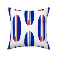 Royal Blue and Sweet Orange Classic Surfboards -Large Size -