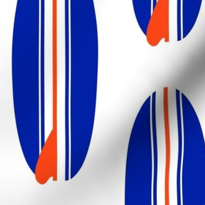 Royal Blue and Sweet Orange Classic Surfboards -Large Size -