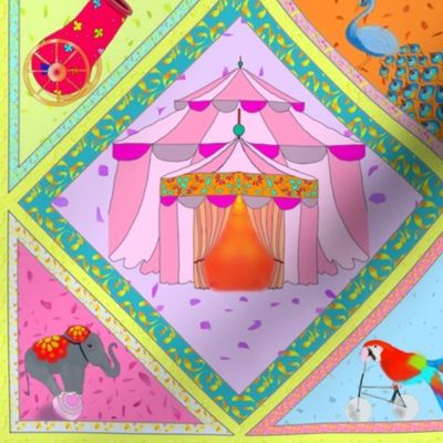 Bright Colorful Circus Theme & Hints Of Baroque Design 