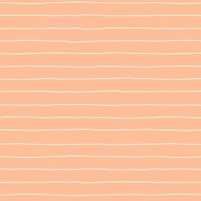 (S) Modern Boho Freehand Stripes in Peach Fuzz