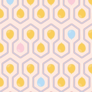 Hexies and Pastel Balloons