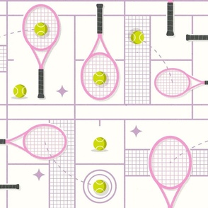 Tennis Court pink green