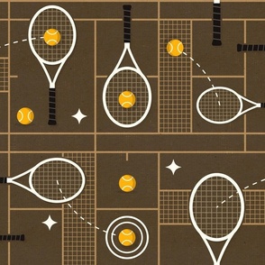 Tennis Court brown orange