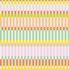 Retro Mod Striped Pattern in Rainbow Summer Colors