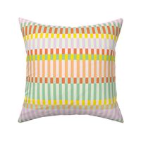 Retro Mod Striped Pattern in Rainbow Summer Colors