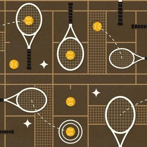 Tennis Court brown orange (small scale)