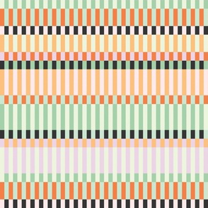 Retro Mod Striped Pattern in Vibrant Graphic Colors