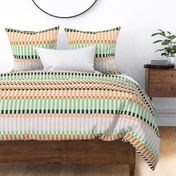 Large-Scale Retro Mod Striped Pattern in Vibrant Graphic Colors