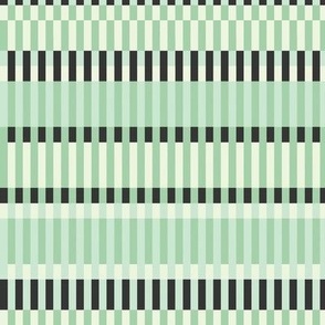 Retro Mod Striped Pattern in Muted Green and Black