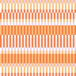 Retro Mod Striped Pattern in 70s Warm Brown and Orange