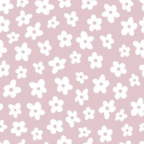 Small // Hayden: Minimalist Daisy Flower - Light Lilac Pink