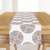 12” Maximalist Rainbow Sea Urchin Polka Dot Mandala - Medium