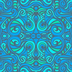 Aqua Blue Waves