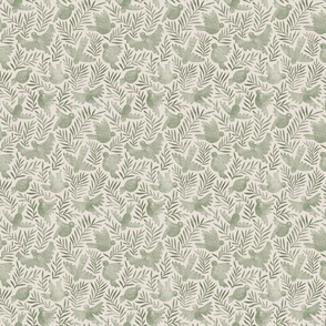 (s) Flying Birds in deep sage green