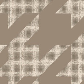 houndstooth_weave - grey brown_ pale grey chalk - hand drawn textured geometric plaid