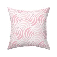 Pink and White Striped Mermaid Scales - Medium