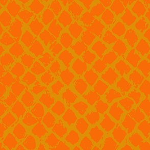 painted fishnet_orange on caramel