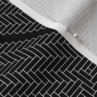 Rattan inspired geometric texture - Black and white or gold